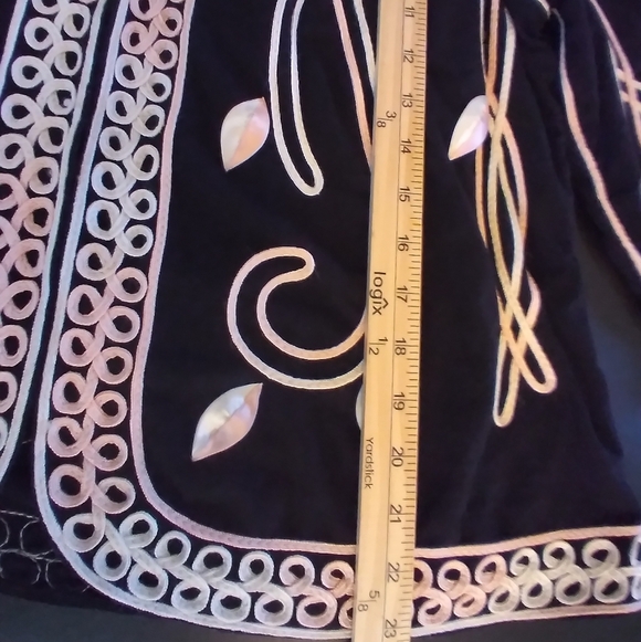 Lauren Michell Black With Design Cardiga Jacket Size 1x Party Formal Fairy - Picture 4 of 9